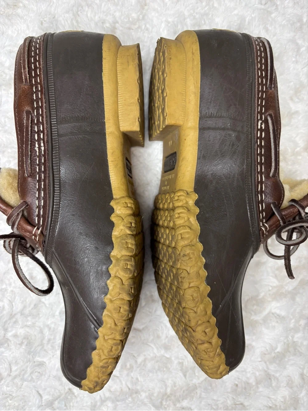 L.L. Bean Sherpa Lined Rubber Mocs Duck Boot Women’s 8